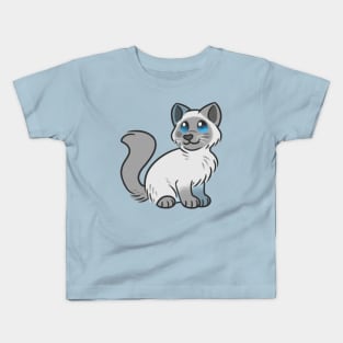 Cute Fluffy Himalayan Cat Kids T-Shirt